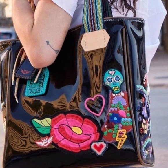 Consuela Handbags - Consuela Poppy Playa Classic Tote - Dia de Los Muertos Grande